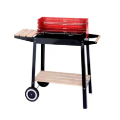 Garden Pleasure Stahl Grillwagen Mit Ablage Holzkohlegrill Eckig Garten Grill Standgrill