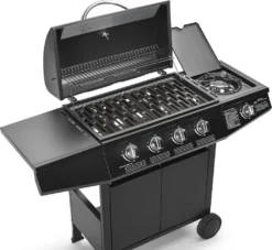 TAINO BASIC 4+1 Gasgrill Mit Seitenbrenner Gasgrill 4 Brenner BBQ Grillwagen Edelstahl-Brenner Schwarz -Tepro Verkäufe 2024 2706fbf08ec3e43dd62ae13a56241d5f