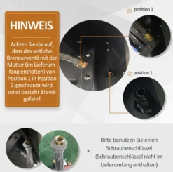 Outsunny Gasgrill BBQ Grillwagen Mit 6 Brennern 1 Seitenbrenner Schrank Multifunktion Metall Schwarz 135 X 50 X 100 Cm -Tepro Verkäufe 2024 2a3397f99be24f06b5cad3e73a9ee7cb