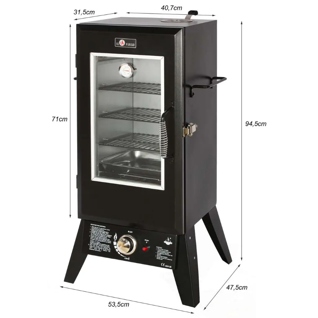 El Fuego Gas Smoker » Portland W « Window - AY3173 6 El Fuego Gas Smoker » Portland W « Window - AY3173 – Bild 4