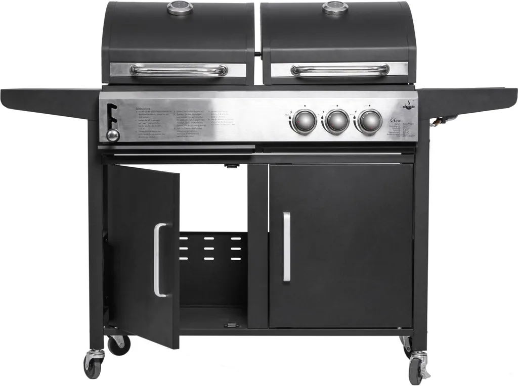 El Fuego Kombigrill "Nevada" AY5731 Gasgrill Und Holzkohle Smoker Grill 13 El Fuego Kombigrill "Nevada" AY5731 Gasgrill Und Holzkohle Smoker Grill – Bild 11