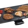 Bestron Elektrischer Tischgrill, XL Plancha-/Teppanyaki-Grillplatte Mit Antihaftbeschichtung, Grillspaß Für Bis Zu 6 Personen, Extra Lange Grillfläche, 1.800 Watt, Farbe; Schwarz