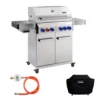TAINO PLATINUM 4+2 Gasgrill Komplett Edelstahl 4-Brenner Silber Grillwagen BBQ Keramik-Brenner Backburner Sizzle-Zone Piezozündung Seitenkocher Gusseisen-Roste Set Inkl. Zubehör -Tepro Verkäufe 2024 2c1798ff2a15c392eb14a2183d15cfa8