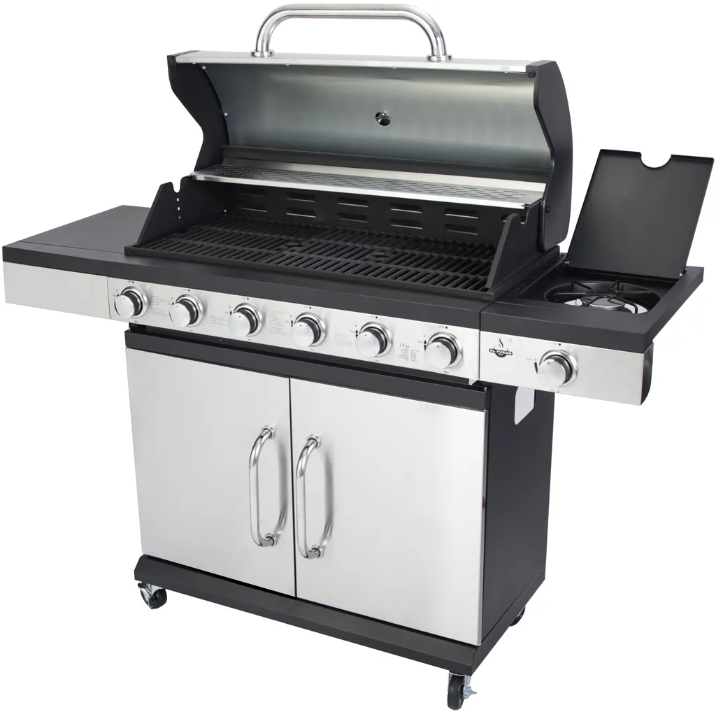 El Fuego® Edelstahl Gasgrill San Antonio 6+1 Brenner Roste Gusseisen AY5861 13 El Fuego® Edelstahl Gasgrill San Antonio 6+1 Brenner Roste Gusseisen AY5861 – Bild 11
