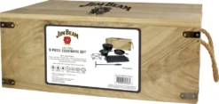 Jim Beam Pfannen-Schmortopf-Set Gusseisernes Koch-Set Dutch Oven Set 9-teilig. In Holztruhe -Tepro Verkäufe 2024 2e2fc9e2a8b8349aa204d50b243a6dcb