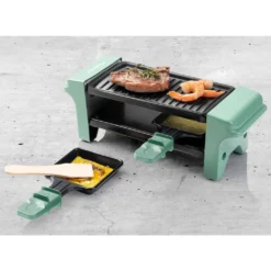 Bestron Raclette Für 1 Bis 2 Personen, Mini Tischgrill Mit Zwei Pfännchen Und Zwei Holzschabern, 350 Watt, Farbe: Grün/Schwarz 21 Bestron Raclette Für 1 Bis 2 Personen, Mini Tischgrill Mit Zwei Pfännchen Und Zwei Holzschabern, 350 Watt, Farbe: Grün/Schwarz -Tepro Verkäufe 2024 307254c9c0127c16ac97d6b173d917e6
