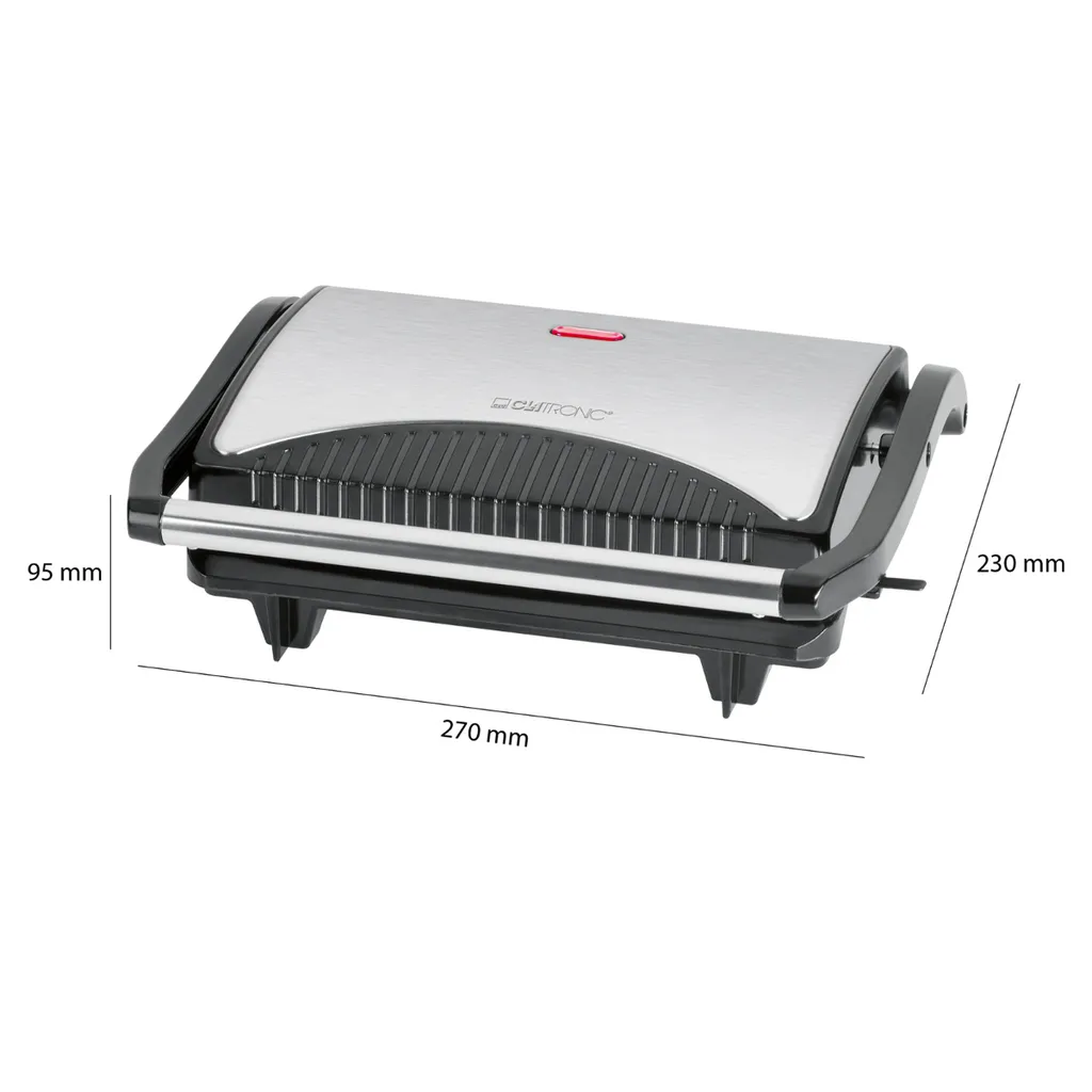 Clatronic Edelstahl Tischgrill Elektro-Grill Kontaktgrill MG 3519 5 Clatronic Edelstahl Tischgrill Elektro-Grill Kontaktgrill MG 3519 – Bild 3