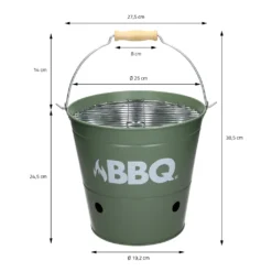 ECD Germany Grilleimer Ø 25cm Mit Grillrost Und Tragegriff, Eimergrill Aus Edelstahl In Matt Grün, Minigrill Mit Belüftung, Campinggrill Holzkohlegrill BBQ Grill Picknickgrill Grillkübel Feuerkübel 15 ECD Germany Grilleimer Ø 25cm Mit Grillrost Und Tragegriff, Eimergrill Aus Edelstahl In Matt Grün, Minigrill Mit Belüftung, Campinggrill Holzkohlegrill BBQ Grill Picknickgrill Grillkübel Feuerkübel -Tepro Verkäufe 2024 31cfaf51102a37232d7ab6c2033167b6