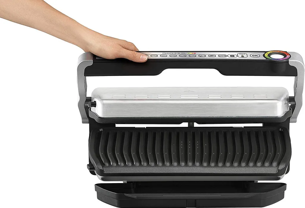 Tefal GC724D Optigrill Contactgrill 2000W Metallic XXL Mit Platte 6 Tefal GC724D Optigrill Contactgrill 2000W Metallic XXL Mit Platte – Bild 4
