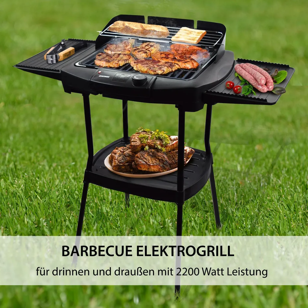 Syntrox Elektrischer Tischgrill Und Standgrill Kombination Mit Ablagen 6 Syntrox Elektrischer Tischgrill Und Standgrill Kombination Mit Ablagen – Bild 4