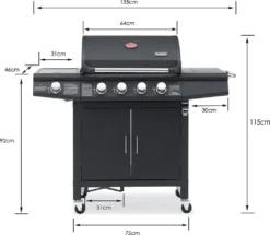 TAINO RED 4+1 Brenner Gasgrill Abdeckung Set Gasregler BBQ Zubehör Cover -Tepro Verkäufe 2024 32add4256fd23c4286ef5b91d4c0174d