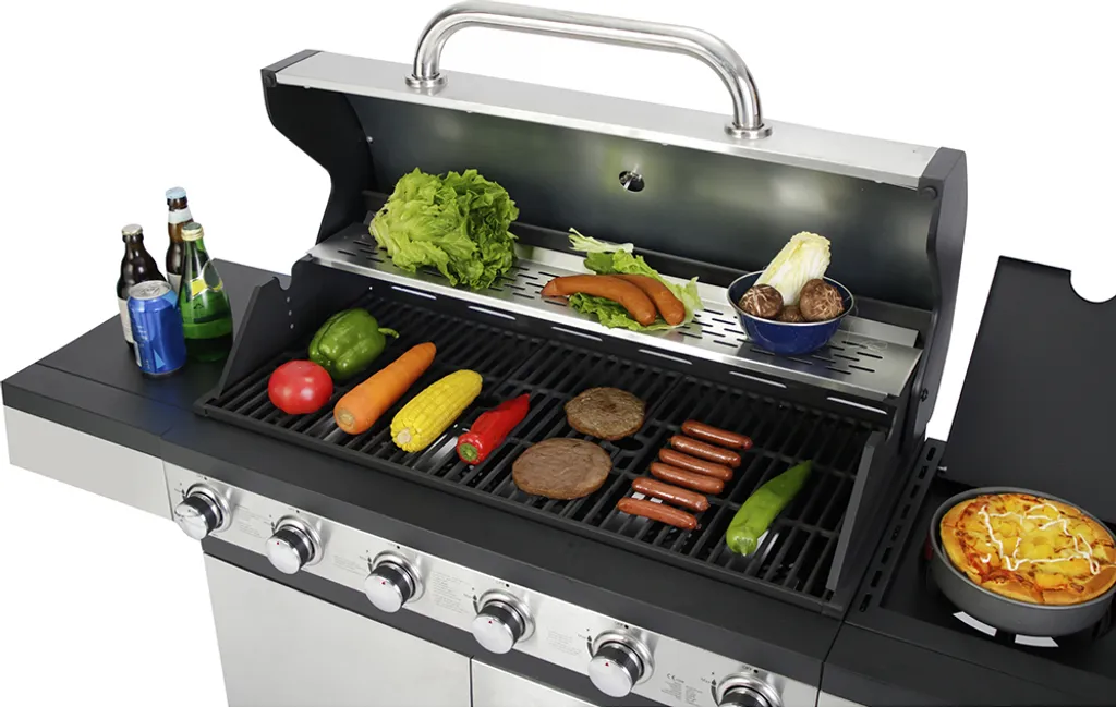 El Fuego® Edelstahl Gasgrill San Antonio 6+1 Brenner Roste Gusseisen AY5861 8 El Fuego® Edelstahl Gasgrill San Antonio 6+1 Brenner Roste Gusseisen AY5861 – Bild 6