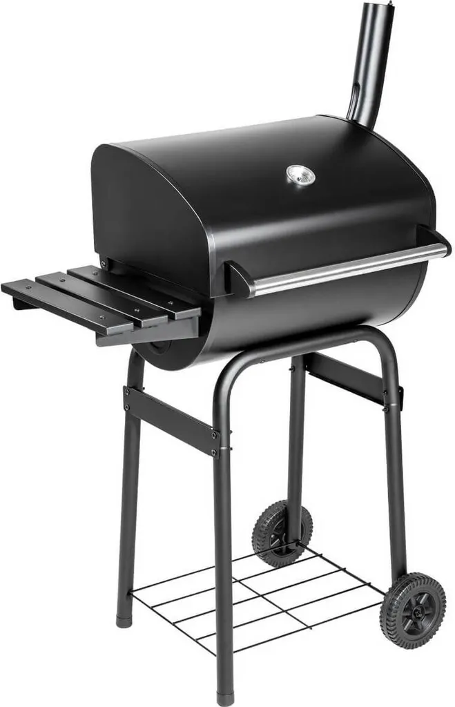Tectake Holzkohlegrill Mit Deckel Und Thermometer - Schwarz 7 Tectake Holzkohlegrill Mit Deckel Und Thermometer - Schwarz – Bild 5