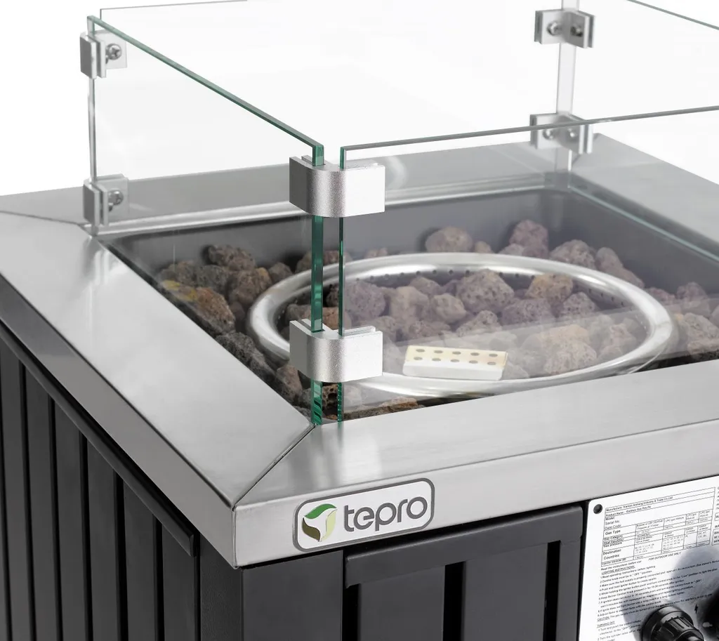 Tepro-Gasfeuerstelle "Topeka"-eckig Mit Glasumrandung Anthrazit-3190 14 Tepro-Gasfeuerstelle "Topeka"-eckig Mit Glasumrandung Anthrazit-3190 – Bild 12