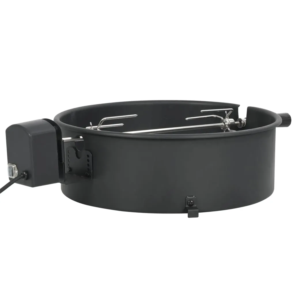 VidaXL BBQ Rotisserie Ring Set 47 Cm Schwarz 3 VidaXL BBQ Rotisserie Ring Set 47 Cm Schwarz