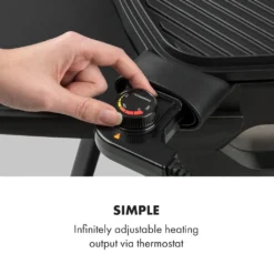 Klarstein Gatsby Elektrogrill Standgrill Tischgrill , Leistung: 2000 W , EasyGrill Concept , Grillfläche: 40 X 36 Cm / Aluminiumdruckguss / Antihaft / Grillhaube , Zwei Seitentische , Ablage Im Standfuß , Stufenloses Thermostat , Fettauffangschale , Schwarz -Tepro Verkäufe 2024 3570d111bfb7654f9021b5e6907b5128