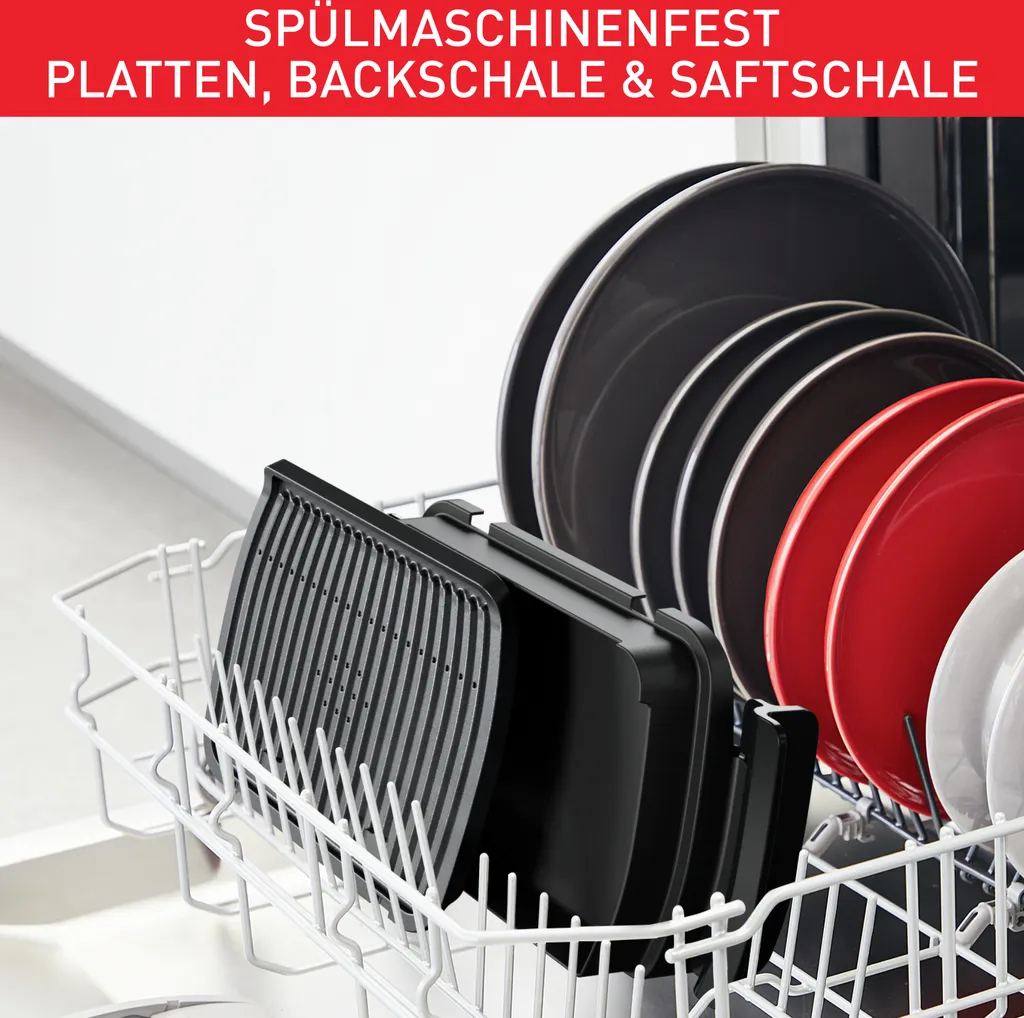 Tefal OptiGrill, Snacking & Baking Kontaktgrill, Schwarz, GC 7148 8 Tefal OptiGrill, Snacking & Baking Kontaktgrill, Schwarz, GC 7148 – Bild 6