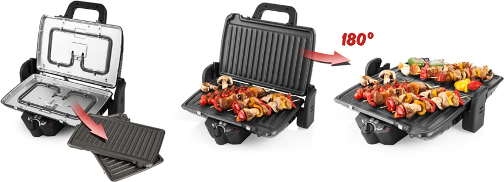 ETA LIVERO Elektrischer Kontaktgrill ETA415590000, 1600 W, Temperaturregelung 140 °C - 280 °C - 3 Betriebspositionen, 2x Abtropfschale 8 ETA LIVERO Elektrischer Kontaktgrill ETA415590000, 1600 W, Temperaturregelung 140 °C - 280 °C - 3 Betriebspositionen, 2x Abtropfschale – Bild 6