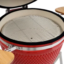BBQ-Toro Kamado Grill Holzkohlegrill Ø 46 Cm "KURO" Mit Bambusablage, Thermometer, Rot -Tepro Verkäufe 2024 3c60864b9721888e31228447fef55588