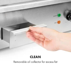 Klarstein Grillmeile 3000R Pro Gusseisen Grillplatte Elektrisch, Grillfläche: 54,5 X 35 Cm (geriffelt), Stufenlos 50-300 °C, 3000 Watt, Profi Elektrogrill Mit Spritzschutz, Edelstahl 17 Klarstein Grillmeile 3000R Pro Gusseisen Grillplatte Elektrisch, Grillfläche: 54,5 X 35 Cm (geriffelt), Stufenlos 50-300 °C, 3000 Watt, Profi Elektrogrill Mit Spritzschutz, Edelstahl -Tepro Verkäufe 2024 4186259378f67198a1ceb3be766e5062