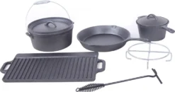 El Fuego Pfannen-Schmortopf-Set Dutch Oven Set 7-teilig, Schwarz -Tepro Verkäufe 2024 42aee2d3d7bf955db49a14c46b85c583