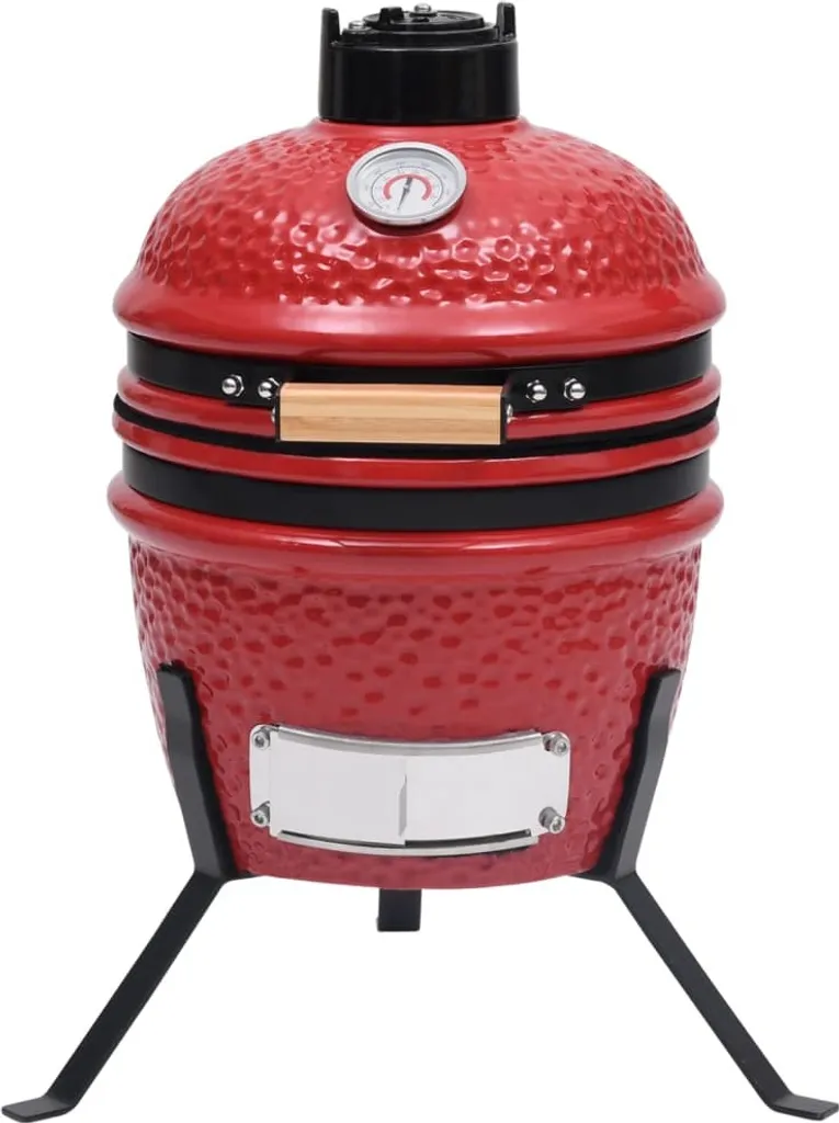 VidaXL 2-in-1 Kamado-Grill Smoker Keramik 56 Cm Rot 7 VidaXL 2-in-1 Kamado-Grill Smoker Keramik 56 Cm Rot – Bild 5