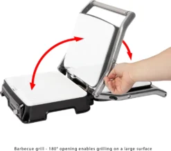 Clatronic KG 3571 Elektrischer Kontaktgrill, Multigrill, Für Beidseitiges & Fettfreies Grillen, Antihaftbeschichtete Platten, Kabelaufwicklung, 2000 Watt, Edelstahl -Tepro Verkäufe 2024 439d51b017ad5d00580d3b50debb40c9