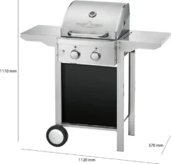 ProfiCook Gasgrill, Mit Klappbaren Seitentischen, 2 Edelstahlbrenner, Stufenlose Temperatursteuerung, Inkl. Temperaturanzeige, Balkon-Grill, Grillfläche: 43 X 39 Cm, PC-GG 1255 23 ProfiCook Gasgrill, Mit Klappbaren Seitentischen, 2 Edelstahlbrenner, Stufenlose Temperatursteuerung, Inkl. Temperaturanzeige, Balkon-Grill, Grillfläche: 43 X 39 Cm, PC-GG 1255 -Tepro Verkäufe 2024 4474f6d367d5090726891a8ca13a01eb