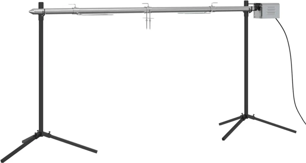 VidaXL Automatischer Grillspieß Mit Motor Edelstahl 150x46,5x82,5 Cm 3 VidaXL Automatischer Grillspieß Mit Motor Edelstahl 150x46,5x82,5 Cm