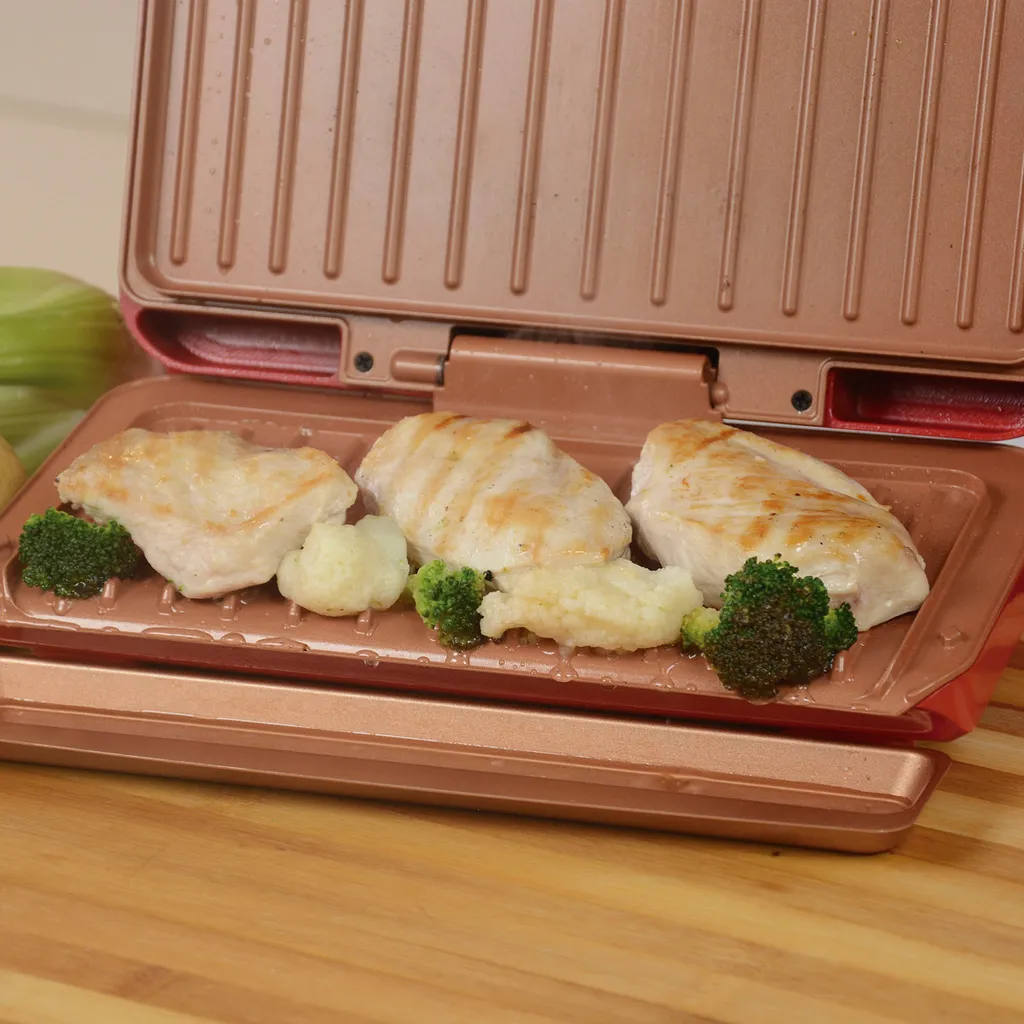 Starlyf® No Fat Grill - Kompaktgrill Mini Grill Für Die Küche, Low Fat, Kein Fett Oder Öl, Ohne Fett Oder Öl, Gesund Grillen, Kontaktgrill, Elektrogrill, - 1000W, PFOA-FREI, Aus Der TV Werbung 11 Starlyf® No Fat Grill - Kompaktgrill Mini Grill Für Die Küche, Low Fat, Kein Fett Oder Öl, Ohne Fett Oder Öl, Gesund Grillen, Kontaktgrill, Elektrogrill, - 1000W, PFOA-FREI, Aus Der TV Werbung – Bild 9