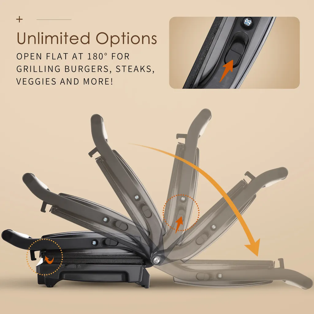 Aigostar York - Sandwichmaker 800W, Grilltoaster, Panini Maker, Cool Touch-Griff, Antihaft-Platten, BPA Frei, Edelstahl, Klein, Lagerfähig, Schwarz 9 Aigostar York - Sandwichmaker 800W, Grilltoaster, Panini Maker, Cool Touch-Griff, Antihaft-Platten, BPA Frei, Edelstahl, Klein, Lagerfähig, Schwarz – Bild 7