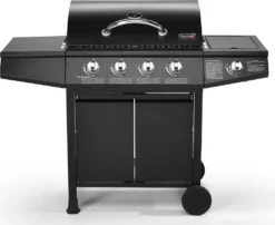 TAINO BASIC 4+1 Gasgrill Mit Seitenbrenner Gasgrill 4 Brenner BBQ Grillwagen Edelstahl-Brenner Schwarz -Tepro Verkäufe 2024 48d2458bf62eab254789566cd03dde70