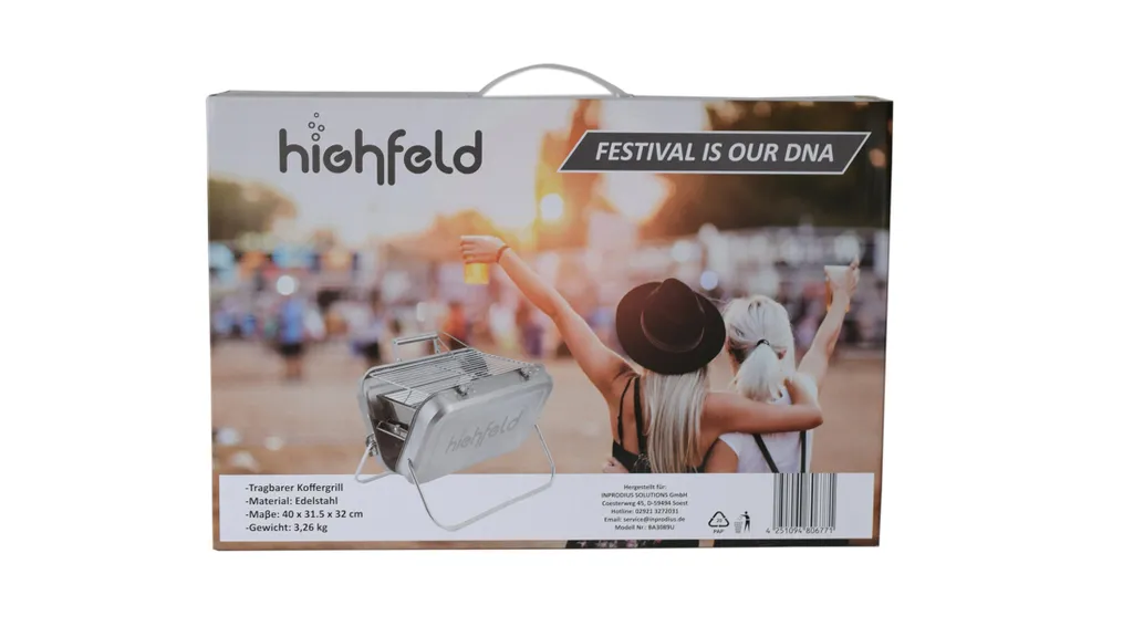 Highfeld® Holzkohlegrill Tragbarer Koffergrill Klappgrill Tischgrill Picknickgrill 12 Highfeld® Holzkohlegrill Tragbarer Koffergrill Klappgrill Tischgrill Picknickgrill – Bild 10