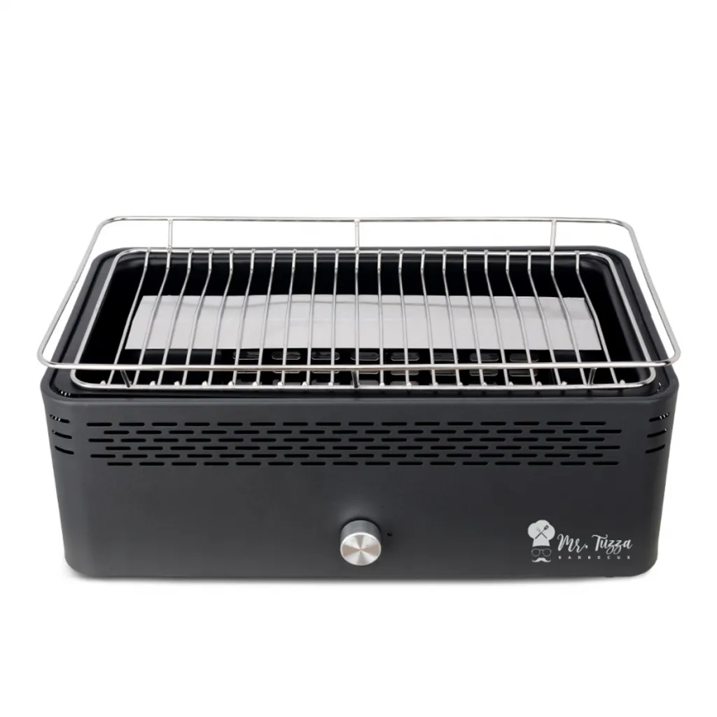 Rauchfreier Holzkohlegrill Tischgrill Mit Ventilator MerapiFarbe: Schwarz 5 Rauchfreier Holzkohlegrill Tischgrill Mit Ventilator MerapiFarbe: Schwarz – Bild 3