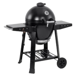 Grill Holzkohlegrill Grillwagen BBQ Barbecue Gusseisen Schwarz GRILLCHEF Kamado
