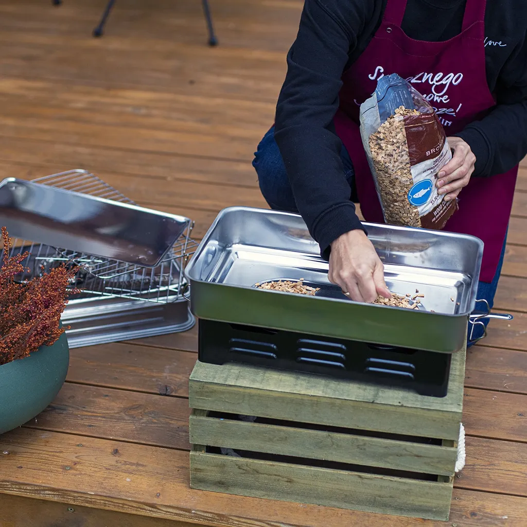 Tischräucherofen Edelstahl Räucherofen Smoker Mit Thermometer X2 Brenner BROWIN 11 Tischräucherofen Edelstahl Räucherofen Smoker Mit Thermometer X2 Brenner BROWIN – Bild 9