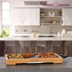 ProfiCook Teppanyaki-Grill PC-TYG 1143 Mit UmweltfreundlichemBambusrahmen