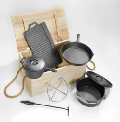 El Fuego Pfannen-Schmortopf-Set Dutch Oven Set 7-teilig, Schwarz -Tepro Verkäufe 2024 51ec791d6fd59f421236b0186897fe5b