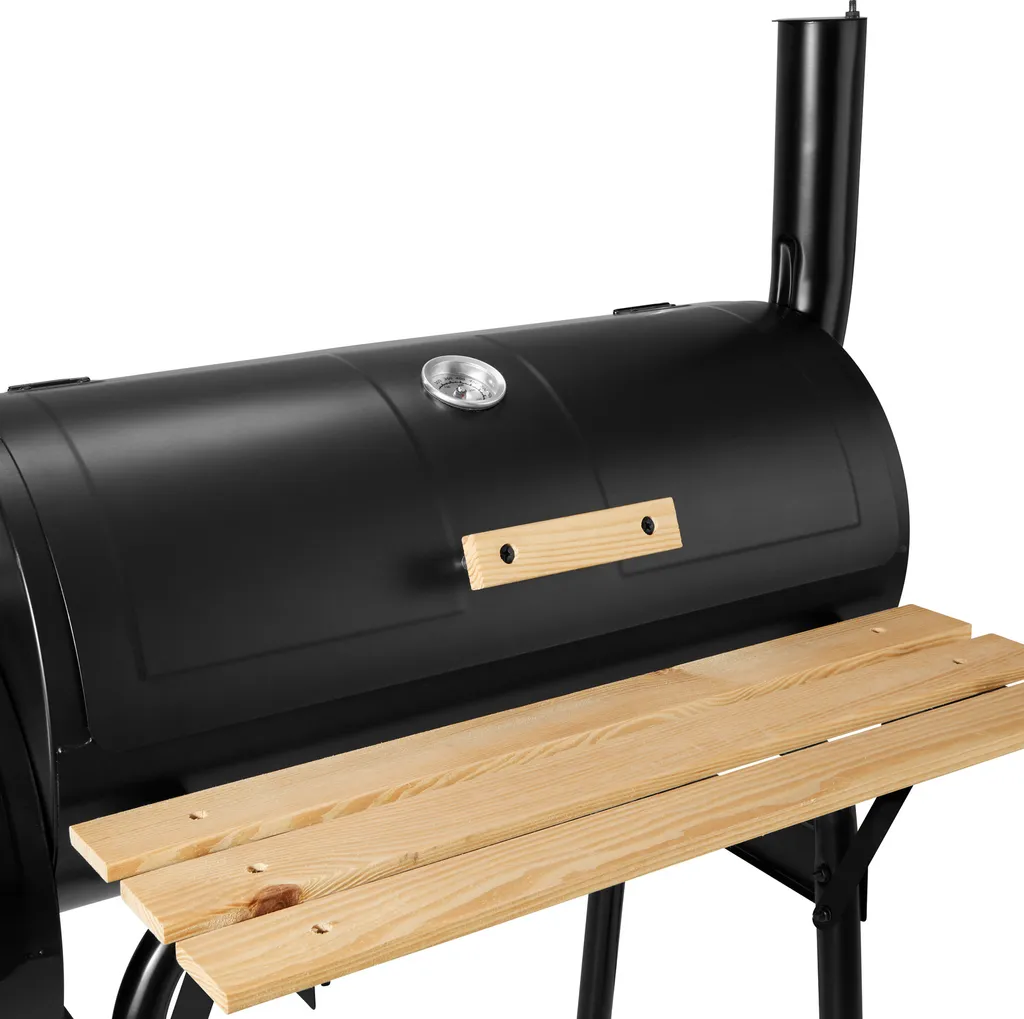 Tectake Holzkohlegrill Smoker Mit Thermometer - Schwarz 12 Tectake Holzkohlegrill Smoker Mit Thermometer - Schwarz – Bild 10