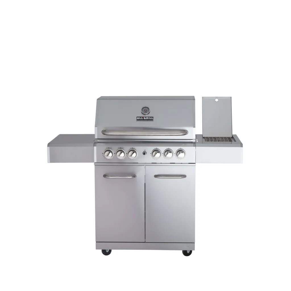 ALL'GRILL ALLROUNDER M Modular Grundmodul 3 Brenner Und 1 Backburner Mit Je 3,5 KW Edelstahl 1 Seitenkocher Mit Thermometer 3 ALL'GRILL ALLROUNDER M Modular Grundmodul 3 Brenner Und 1 Backburner Mit Je 3,5 KW Edelstahl 1 Seitenkocher Mit Thermometer