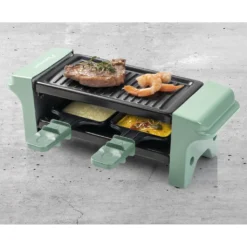 Bestron Raclette Für 1 Bis 2 Personen, Mini Tischgrill Mit Zwei Pfännchen Und Zwei Holzschabern, 350 Watt, Farbe: Grün/Schwarz 22 Bestron Raclette Für 1 Bis 2 Personen, Mini Tischgrill Mit Zwei Pfännchen Und Zwei Holzschabern, 350 Watt, Farbe: Grün/Schwarz -Tepro Verkäufe 2024 5a3005534a71be796694982b5f272a31