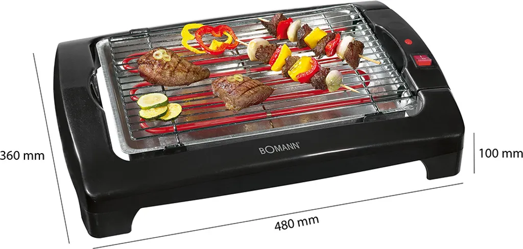 Bomann Elektrogrill / Tischgrill BQ 1240 N CB Grillfläche 35,5x24,5cm 8 Bomann Elektrogrill / Tischgrill BQ 1240 N CB Grillfläche 35,5x24,5cm – Bild 6