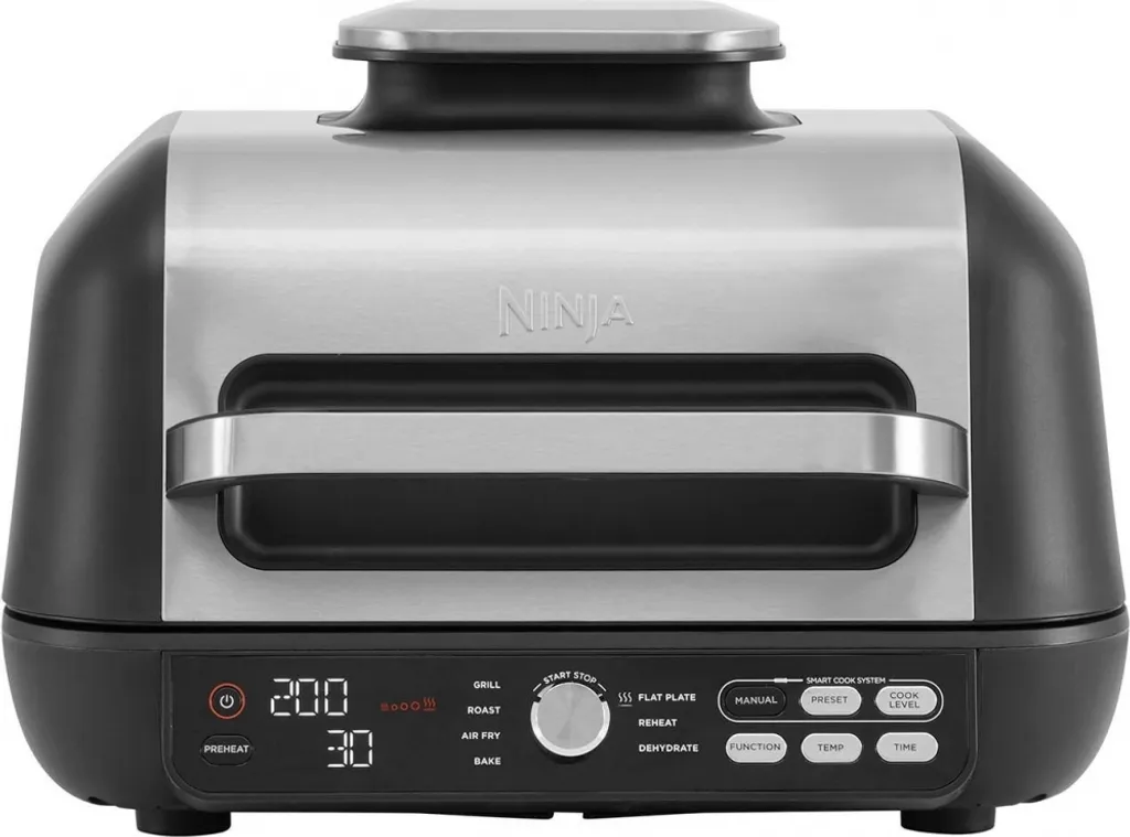 Ninja AG651EU Foodi MAX PRO Grill & Heißluftfritteuse, 7 Zubereitungsfunktionen, 2 Grillplatten, 3,8 L - Silber/Schwarz 3 Ninja AG651EU Foodi MAX PRO Grill & Heißluftfritteuse, 7 Zubereitungsfunktionen, 2 Grillplatten, 3,8 L - Silber/Schwarz