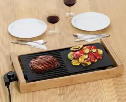Melissa 16300021 Rauchfreier Bambus Teppanyaki-Grill Teppan Yaki Elektro Grill Kombinierte Teppanyaki- Und Grillplatte 1800 Watt 11 Melissa 16300021 Rauchfreier Bambus Teppanyaki-Grill Teppan Yaki Elektro Grill Kombinierte Teppanyaki- Und Grillplatte 1800 Watt -Tepro Verkäufe 2024 5e0796cd9b12f51b8effe13c0e295775