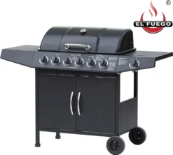 El Fuego Gasgrill / Grillwagen Dayton 6+1 Schwarz Grillfläche 69x35cm -Tepro Verkäufe 2024 5e42f1832713ad053464ebd8e7ebcd3f