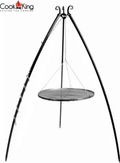 CookKing 22009 Schwenkgrill 200cm - Grillrost Aus Rohstahl 80cm