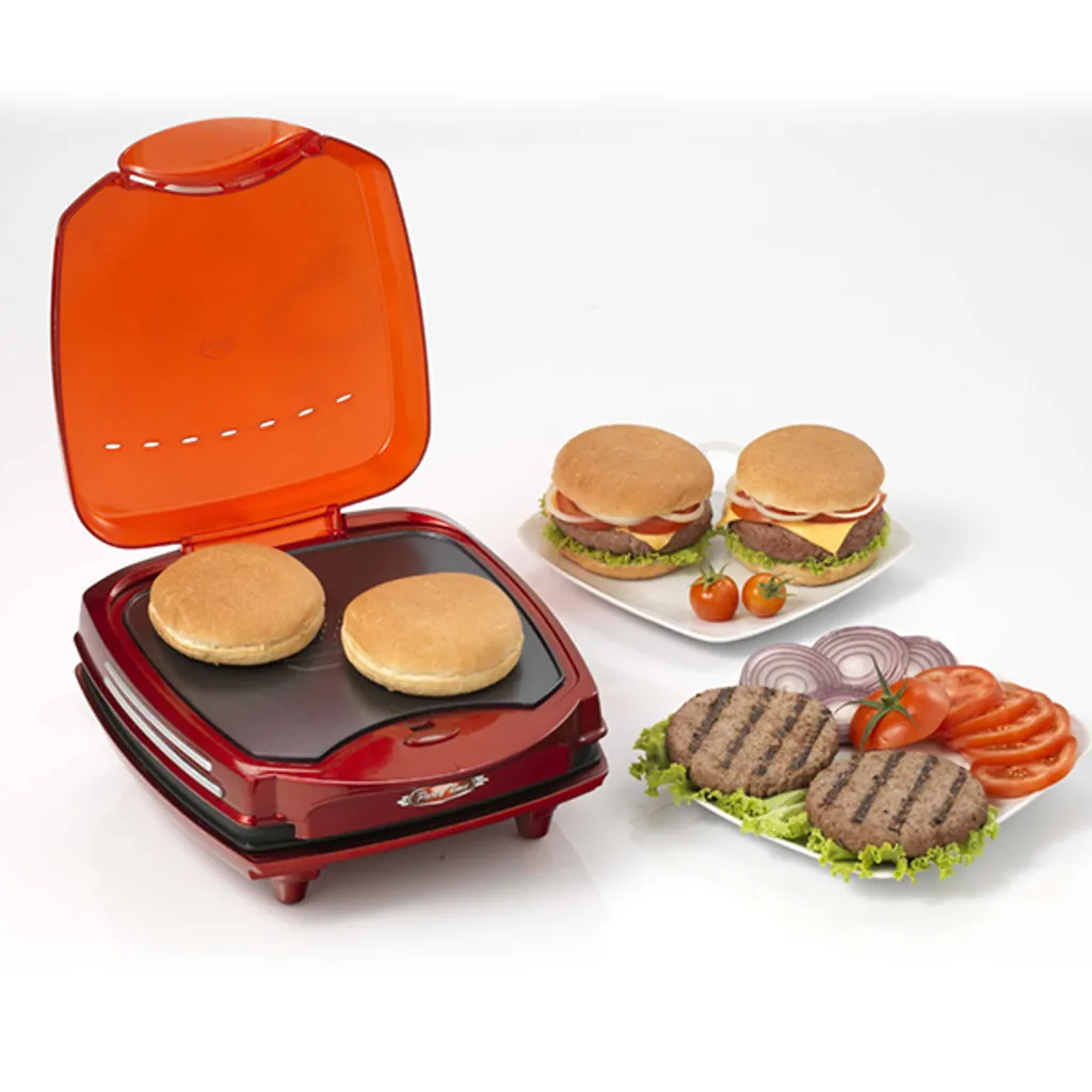 Ariete Party Time Hamburger Maker, Rot 14 Ariete Party Time Hamburger Maker, Rot – Bild 12