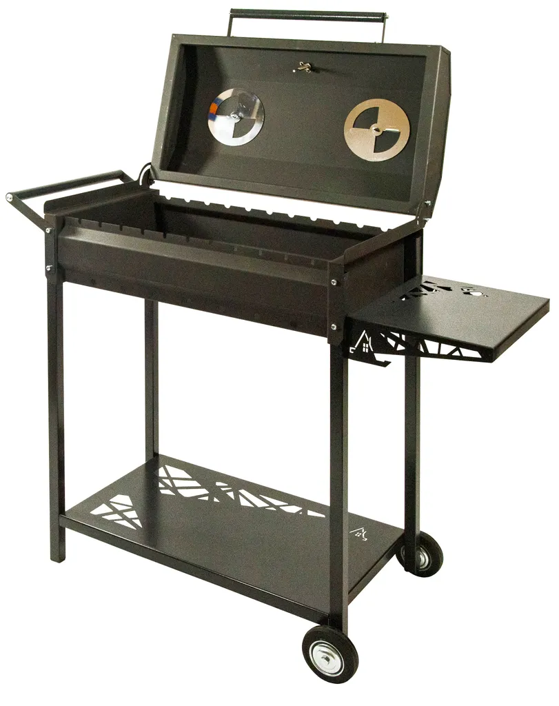 Mangal Köln Schaschlikgrill Grill Mit Deckel 2 Mm Thermometer Ablage Und Schüreisen 4 Mangal Köln Schaschlikgrill Grill Mit Deckel 2 Mm Thermometer Ablage Und Schüreisen – Bild 2