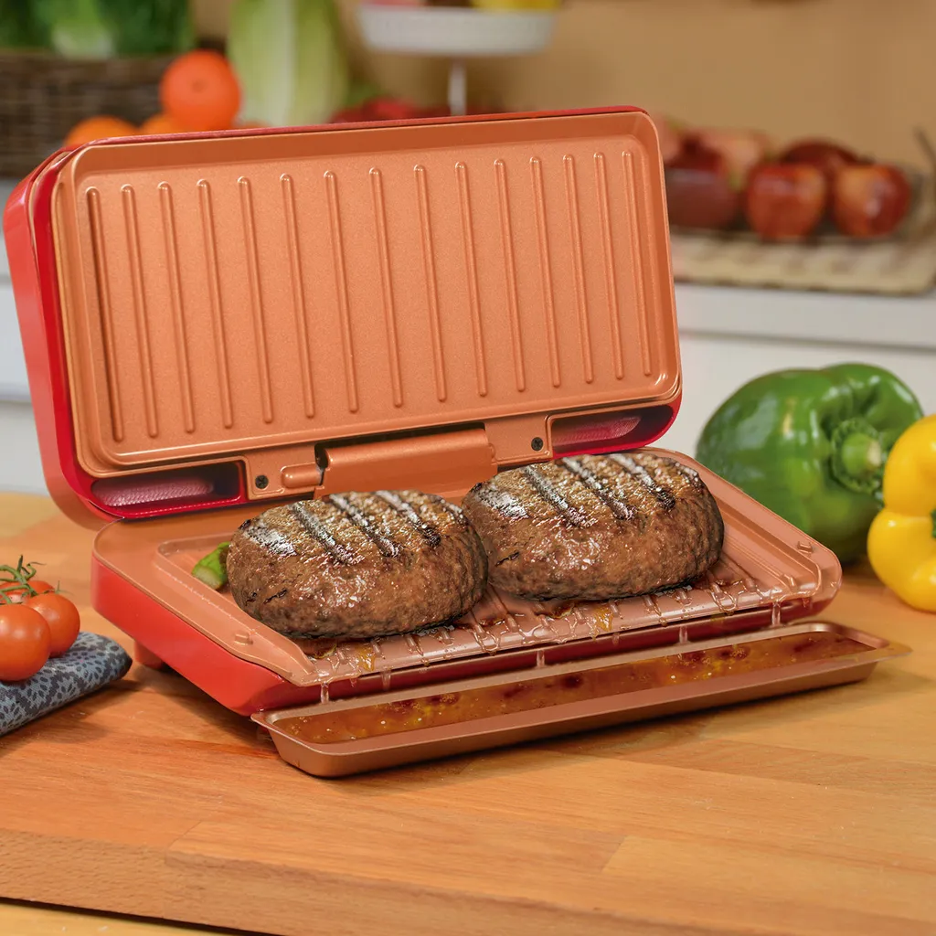 Starlyf® No Fat Grill - Kompaktgrill Mini Grill Für Die Küche, Low Fat, Kein Fett Oder Öl, Ohne Fett Oder Öl, Gesund Grillen, Kontaktgrill, Elektrogrill, - 1000W, PFOA-FREI, Aus Der TV Werbung 9 Starlyf® No Fat Grill - Kompaktgrill Mini Grill Für Die Küche, Low Fat, Kein Fett Oder Öl, Ohne Fett Oder Öl, Gesund Grillen, Kontaktgrill, Elektrogrill, - 1000W, PFOA-FREI, Aus Der TV Werbung – Bild 7