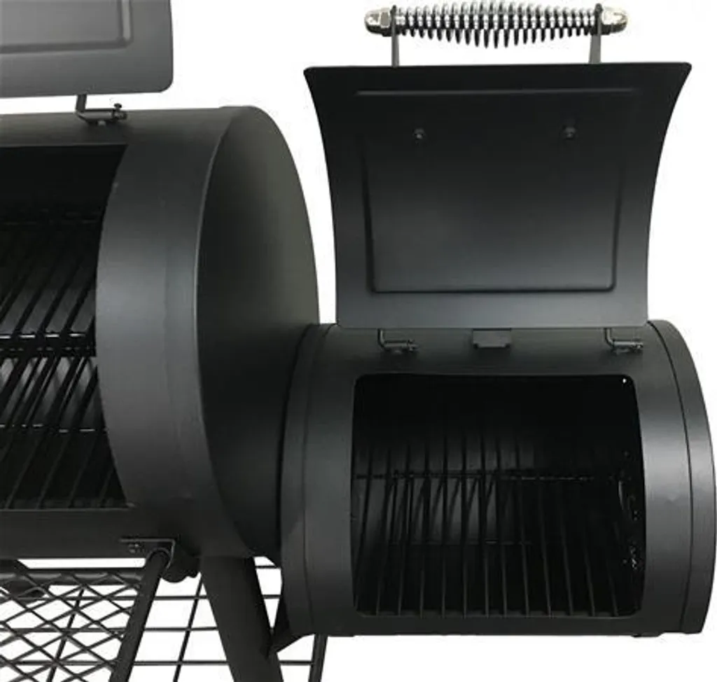 EL FUEGO Smoker Holzkohlegrill EDMONTON Grill Grillwagen Räuchern Fahrbar NEU 6 EL FUEGO Smoker Holzkohlegrill EDMONTON Grill Grillwagen Räuchern Fahrbar NEU – Bild 4